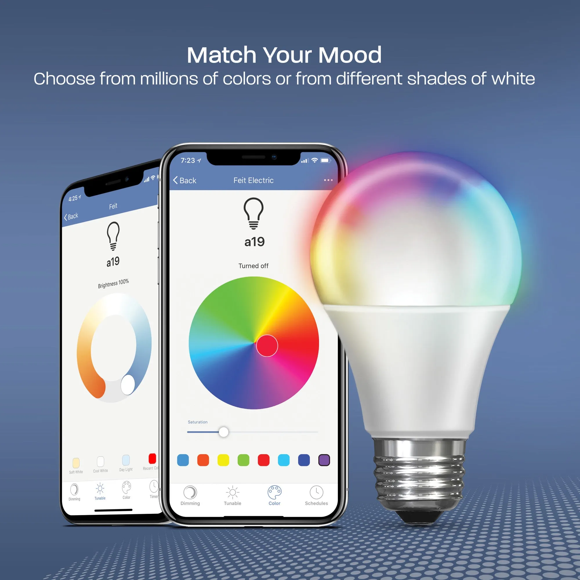 17.7W (100W Replacement) Color Changing E26 Base A21 Dimmable Smart Wi-Fi LED Bulb