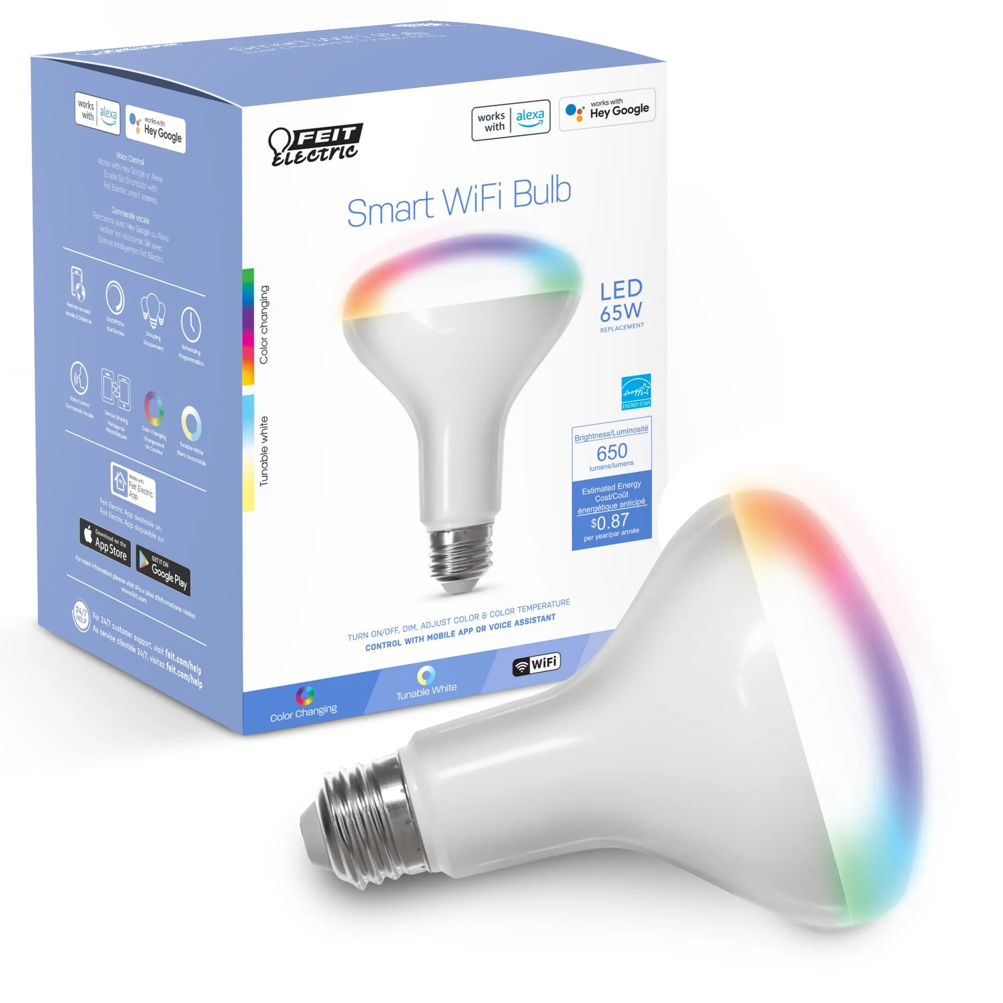 7.2W (65W Replacement) Color Changing BR30 Smart Bulb