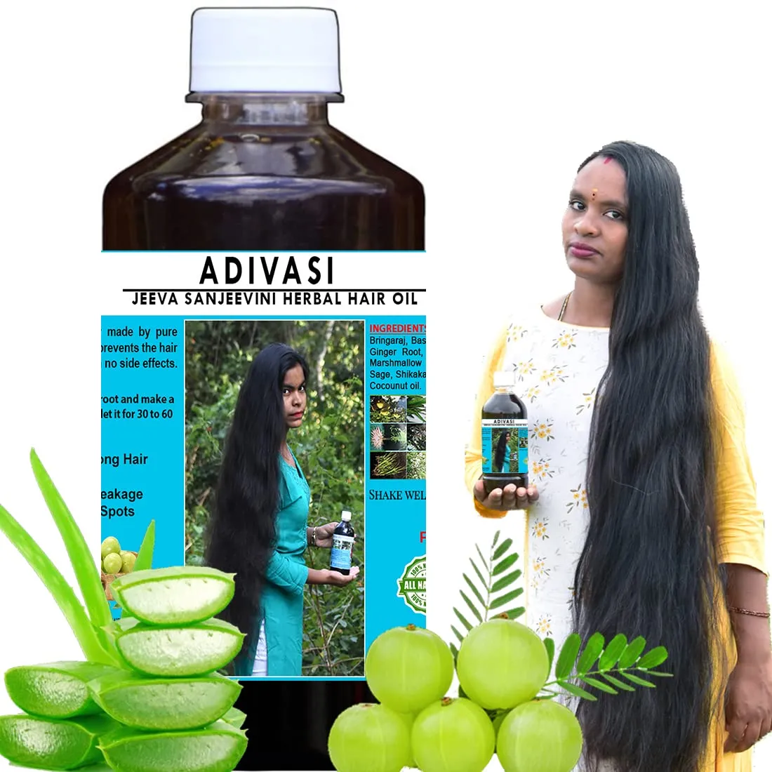 Adivasi Herbal Hair Oil (Buy 1 Get 1 Free)