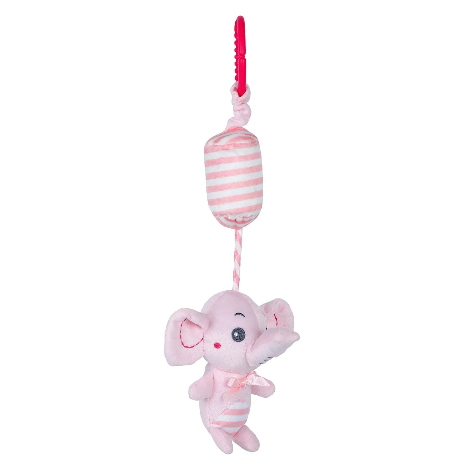 Baby Moo Elephant Sensory Wind Chime Hanging Musical Toy - Pink