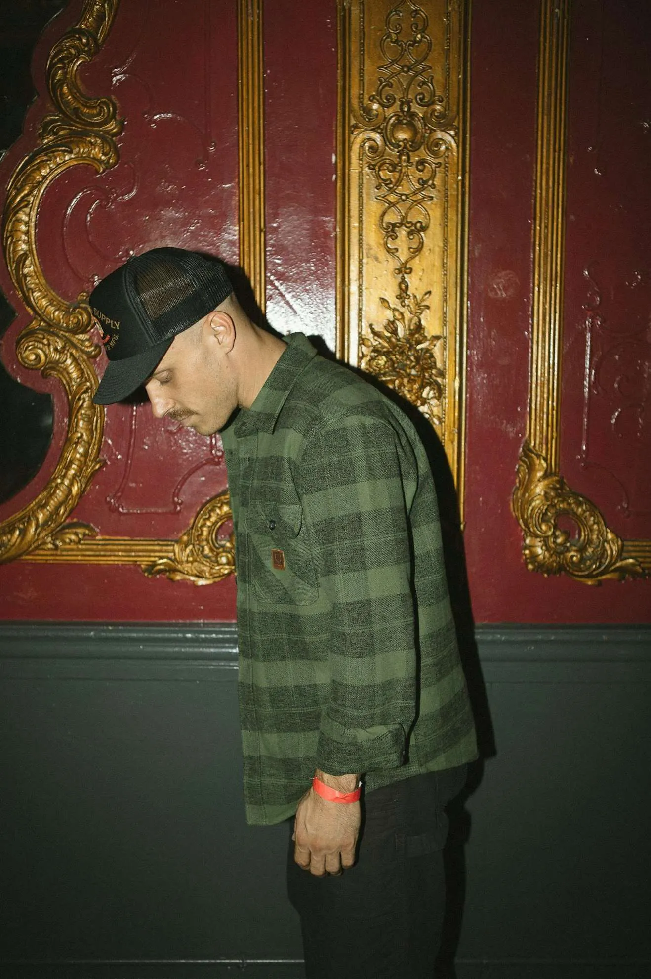 Bowery Heavyweight L/S Flannel - Cypress Green/ Black