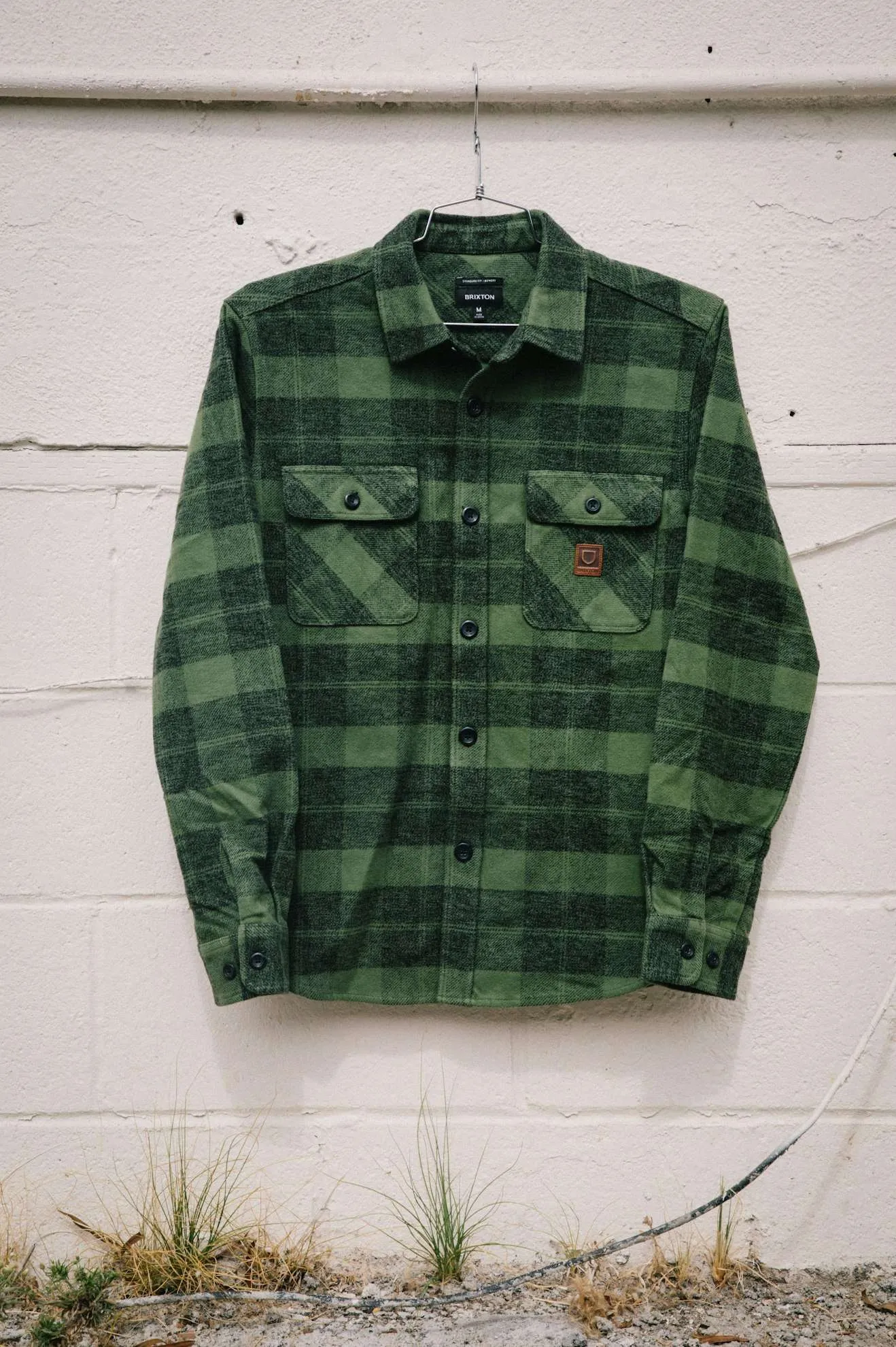 Bowery Heavyweight L/S Flannel - Cypress Green/ Black