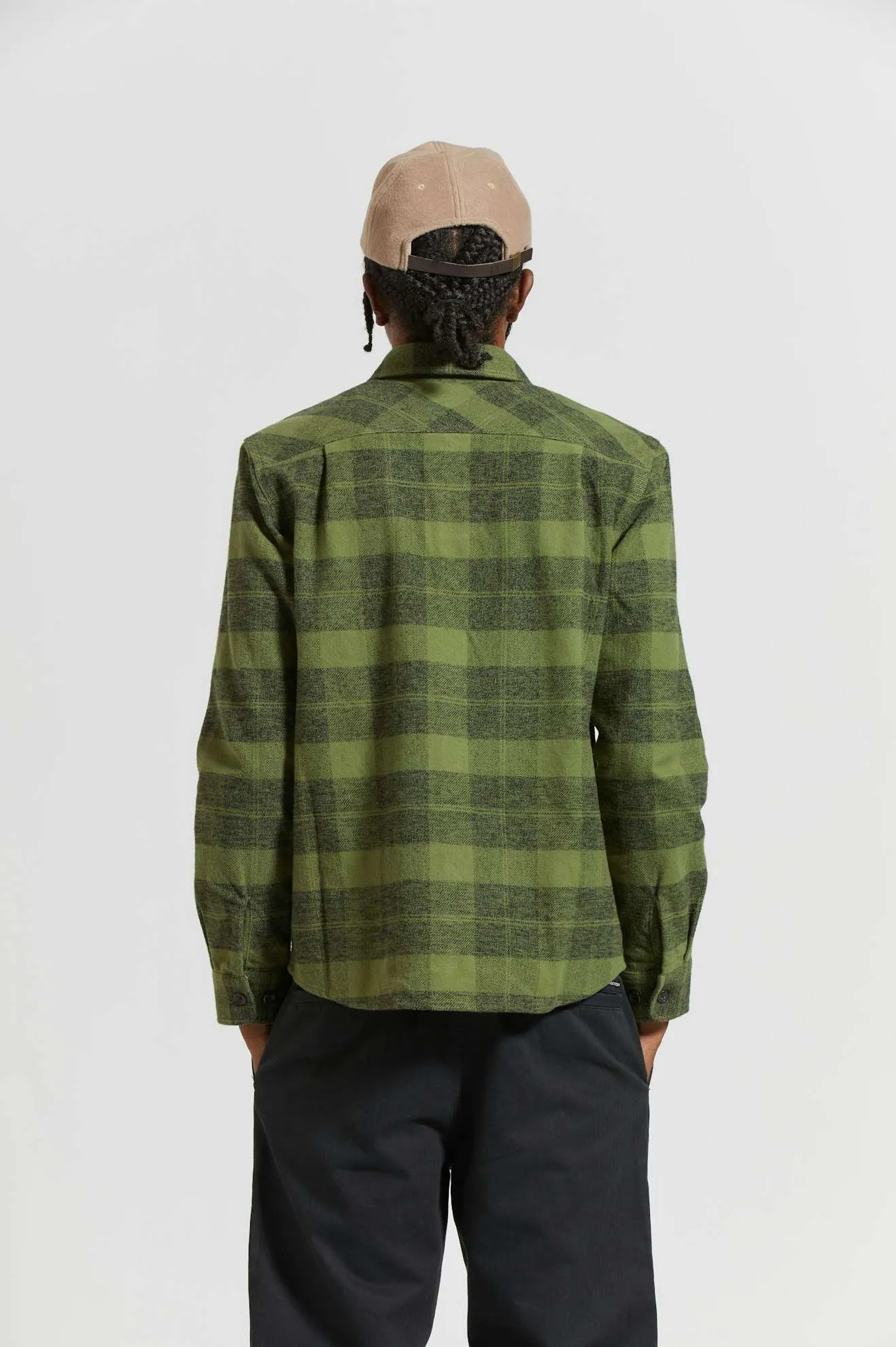 Bowery Heavyweight L/S Flannel - Cypress Green/ Black