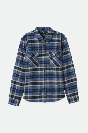 Bowery Heavyweight L/S Flannel - Flint Blue/Black/Mineral Grey