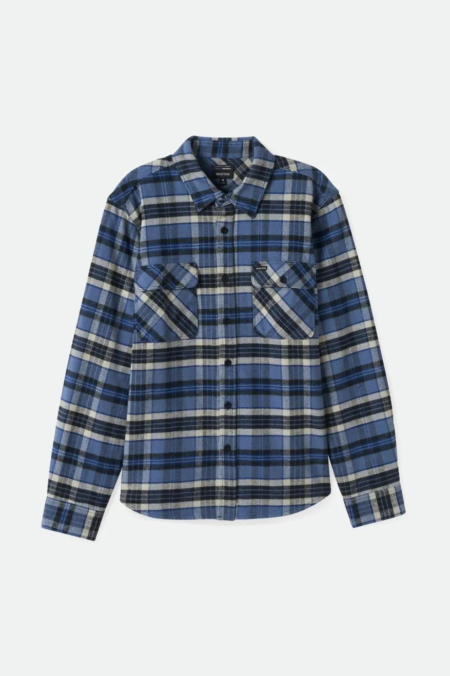 Bowery Heavyweight L/S Flannel - Flint Blue/Black/Mineral Grey