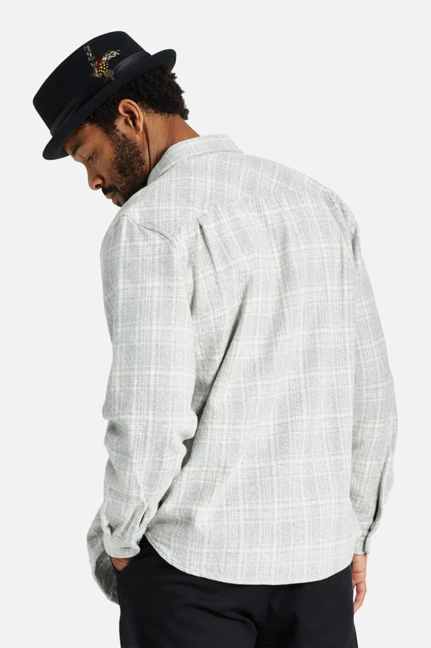 Bowery Heavyweight L/S Flannel - Heather Grey/Off White