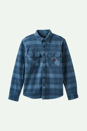 Bowery Heavyweight L/S Flannel - Mirage Blue/Washed Navy