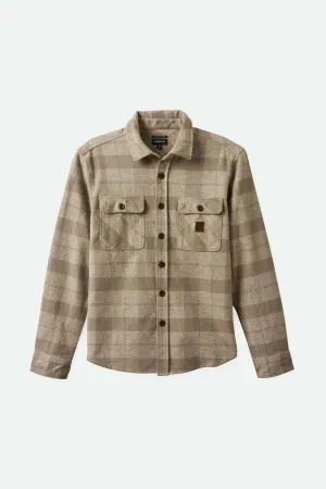 Bowery Heavyweight L/S Flannel - Off White/Cinder Grey