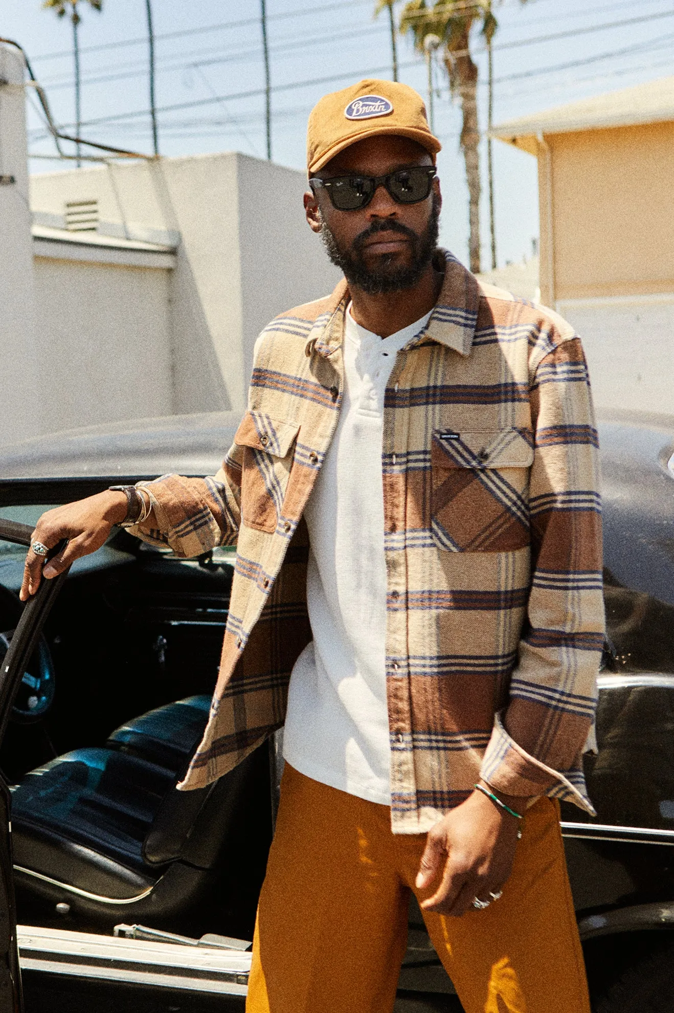 Bowery Heavyweight L/S Flannel - Sand/Bison