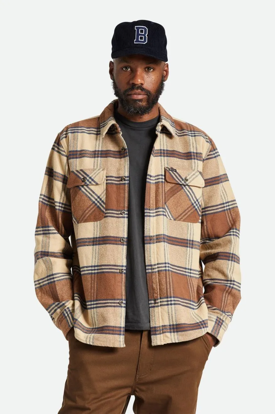 Bowery Heavyweight L/S Flannel - Sand/Bison