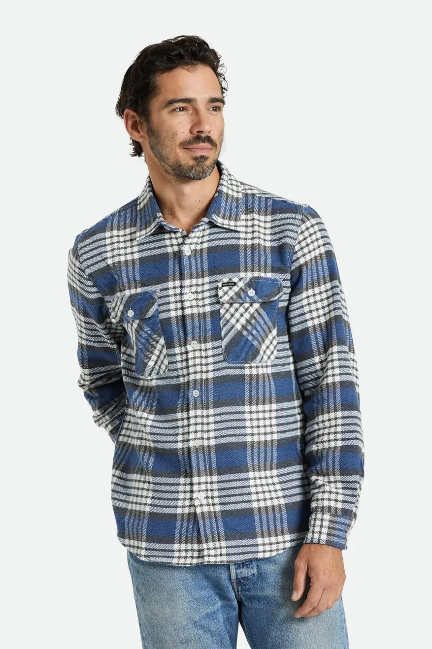 Bowery L/S Flannel - Pacific Blue/Whitecap/Black