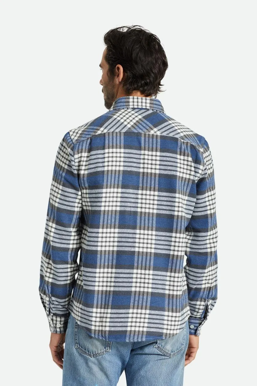 Bowery L/S Flannel - Pacific Blue/Whitecap/Black