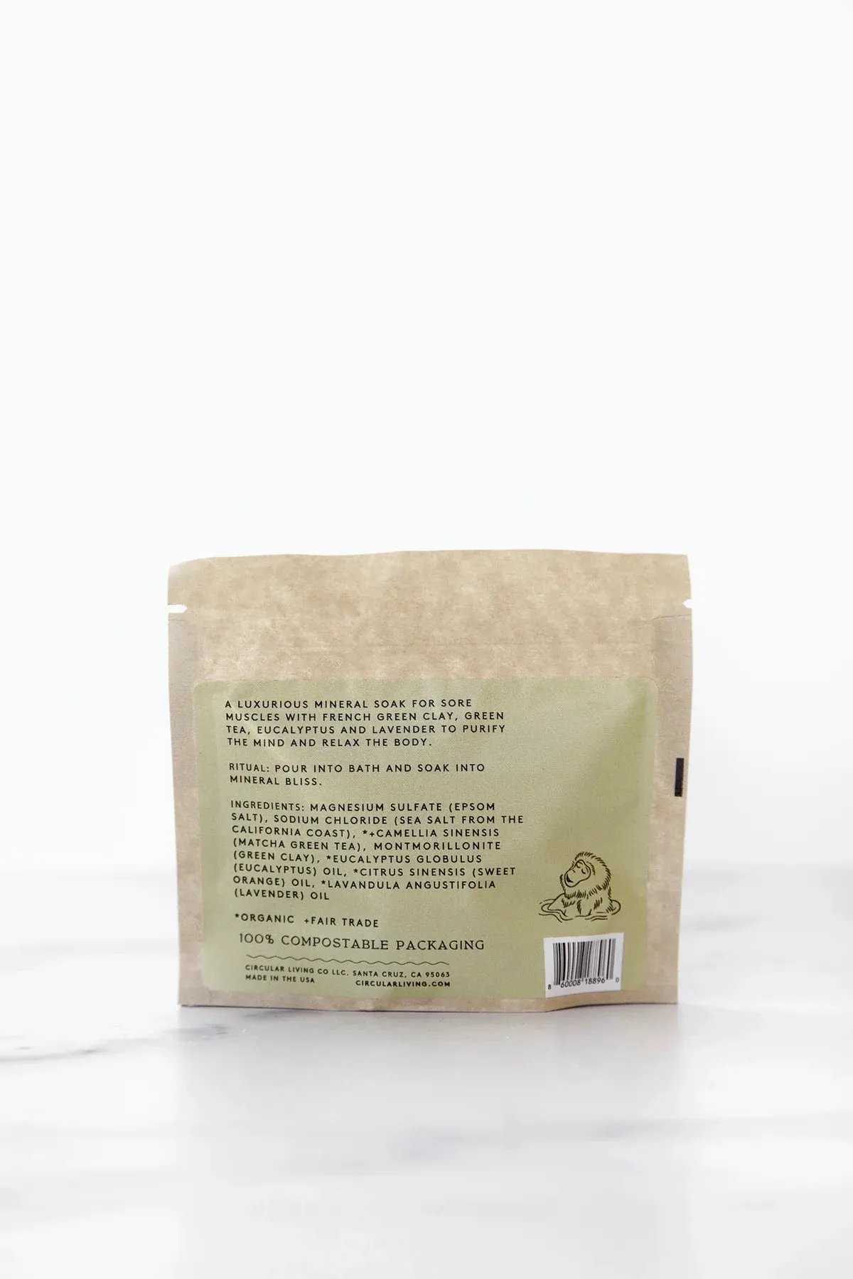 Circular Living :: Mineral Bath Soak Sachet, Green Tea & Eucalyptus