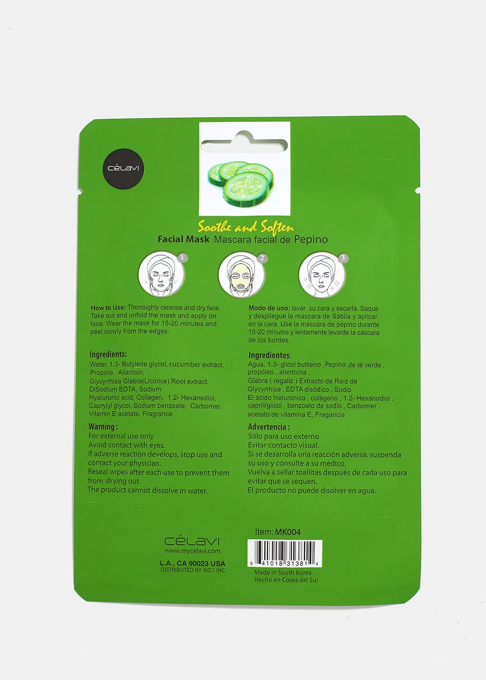 Cucumber Soothe & Soften Facial Sheet Mask