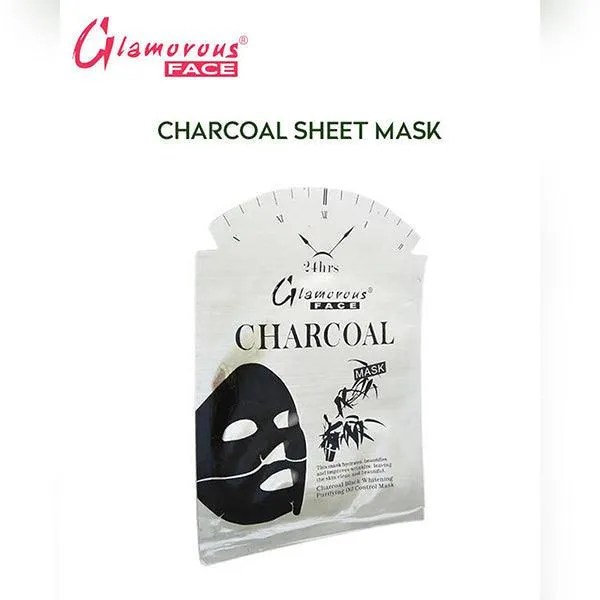 GLAMOROUS FACE MASK BLACK CHARCOAL