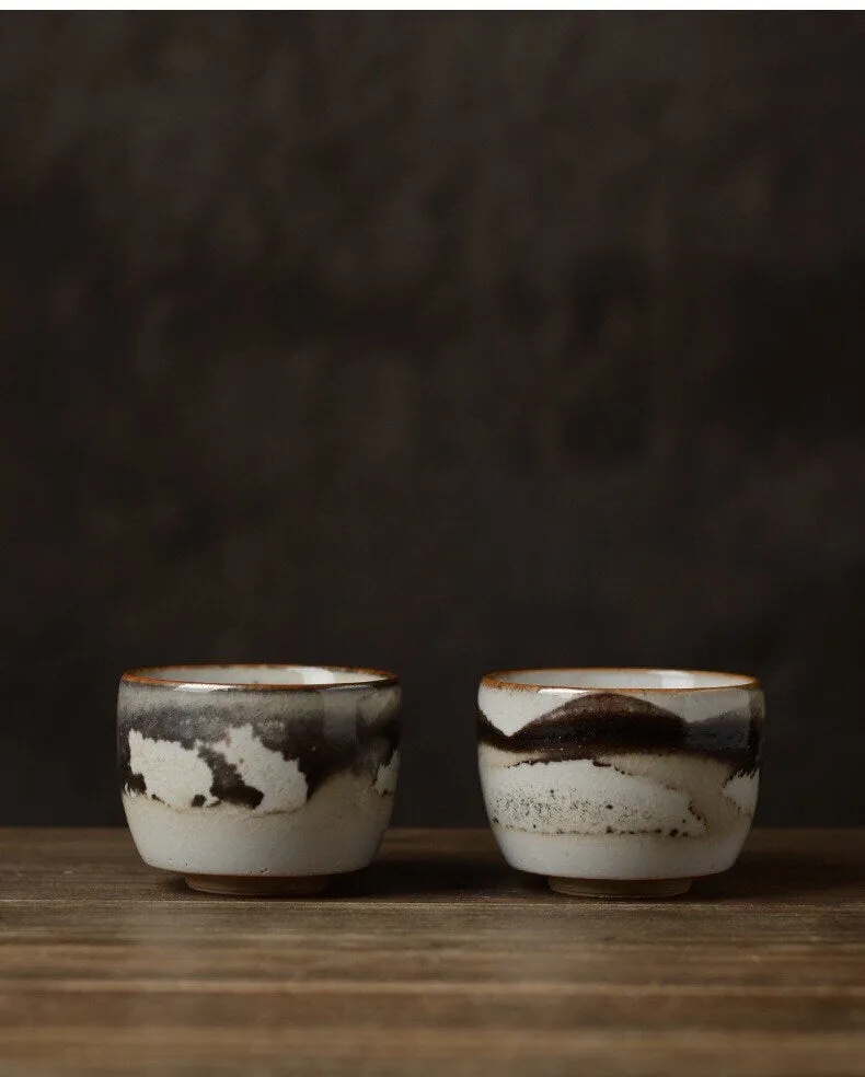 Gohobi Hand-painted Black Ink Tea Cup