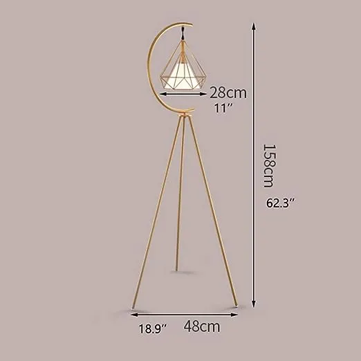 Golden Floor Lamp with 3 colors (dimmable)