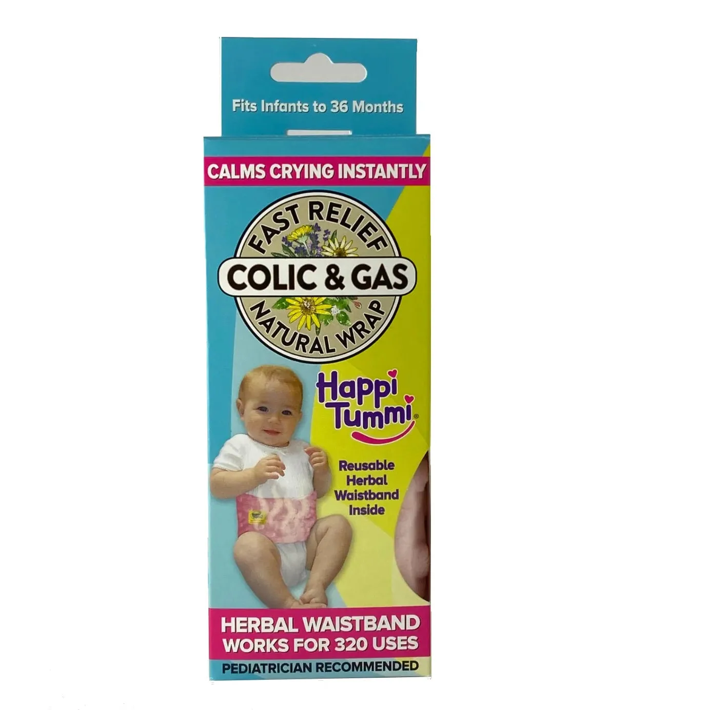 Happi Tummi Colic & Gas Fast Relief Natural Wrap