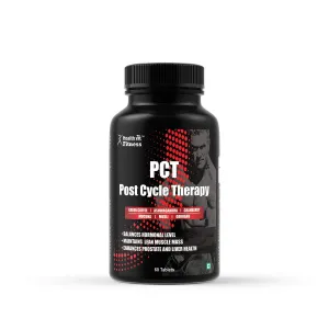 Healthvit Fitness PCT for Kidney Detox, Liver Detox & Testosterone Booster Post Cycle Therapy - 60 Tablets