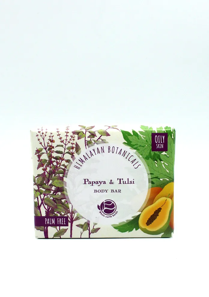 Himalayan Botanicals Papaya and Tulsi Herbal Soap