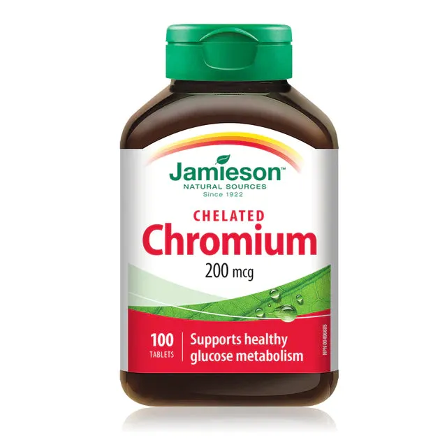 Jamieson Chelated Chromium 200mcg 100 tablets