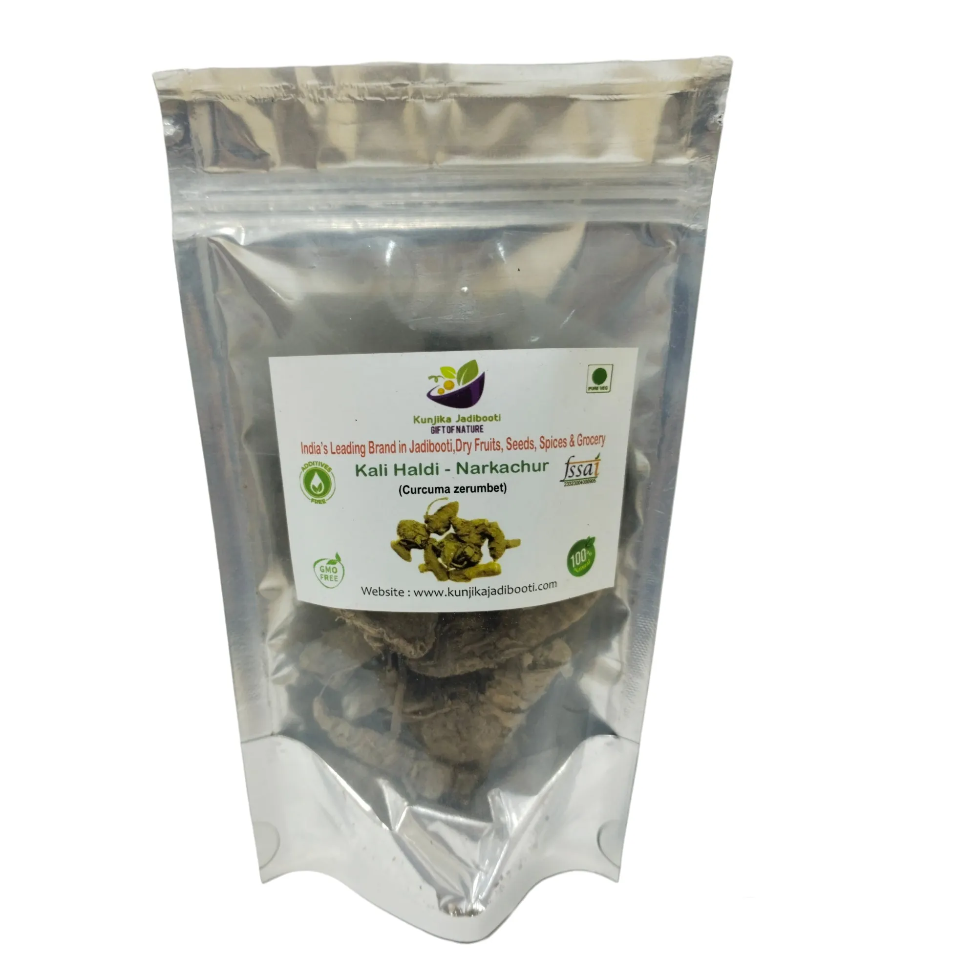 Kunjika Jadibooti Black Turmeric | Kali Haldi | Narkachur | Nar Kachur - Narkchaur - Curcuma Zerumbet - Zedoary Root Pure & Natural - 100 gms