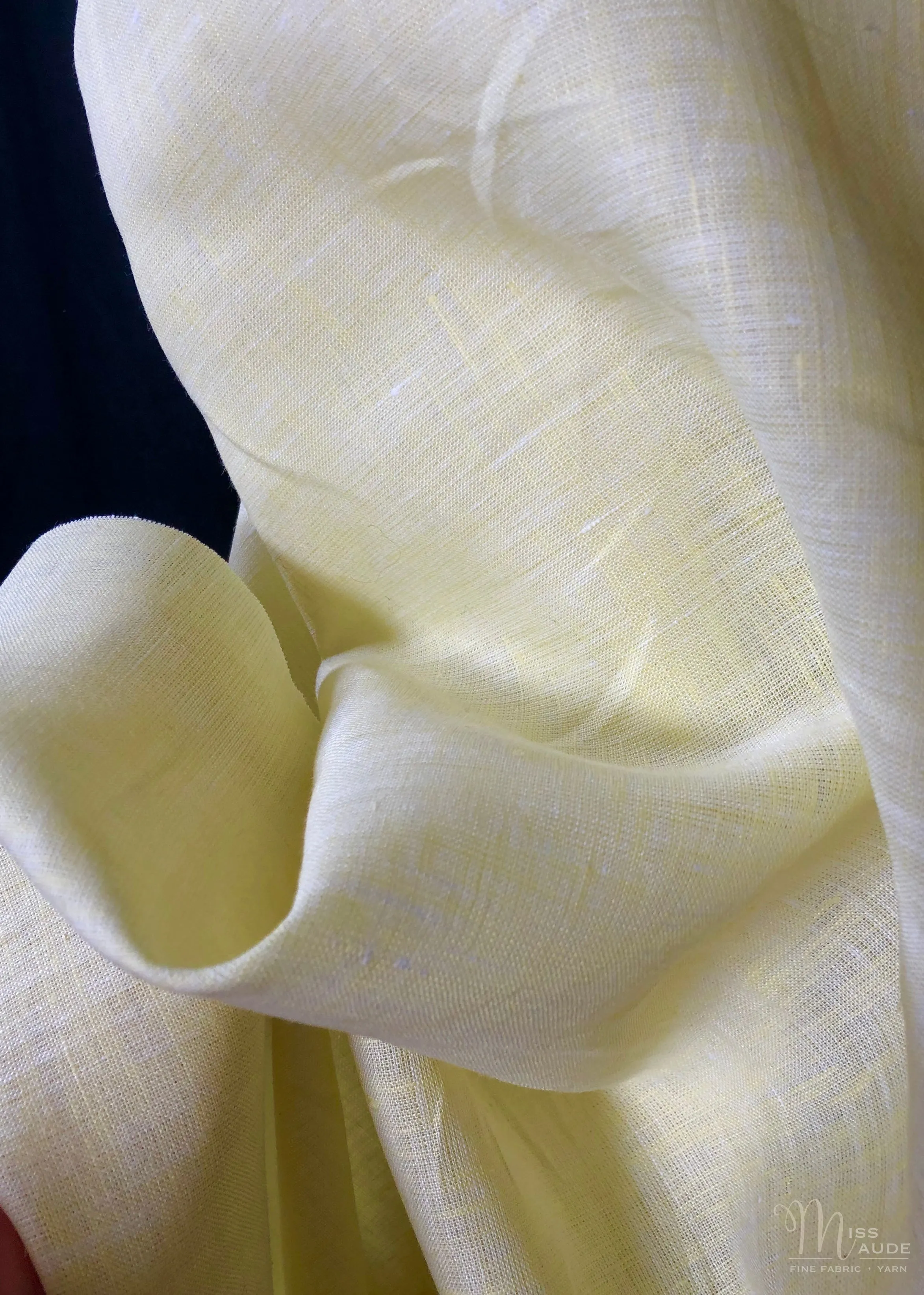 Lemon Fizz Crossweave Linen