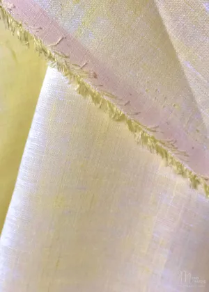 Lemon Fizz Crossweave Linen