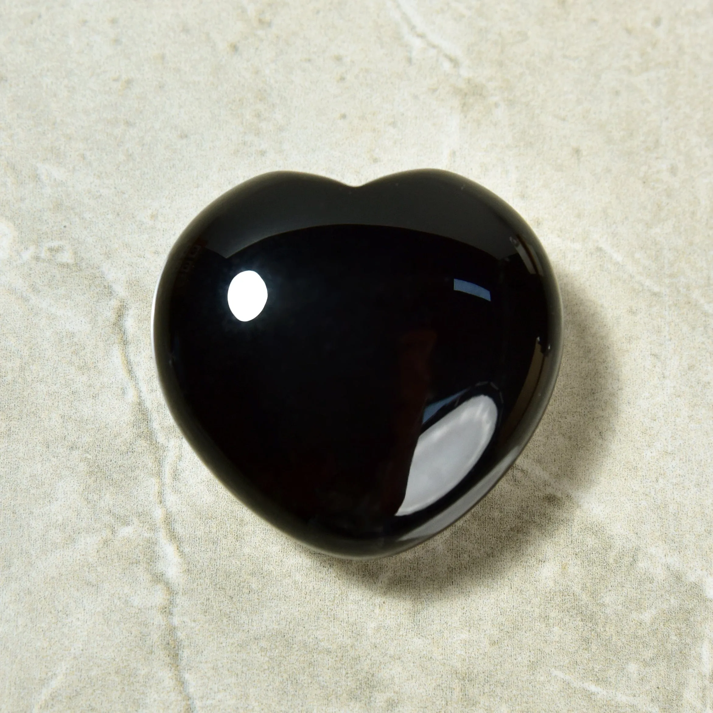 Obsidian Heart Carving