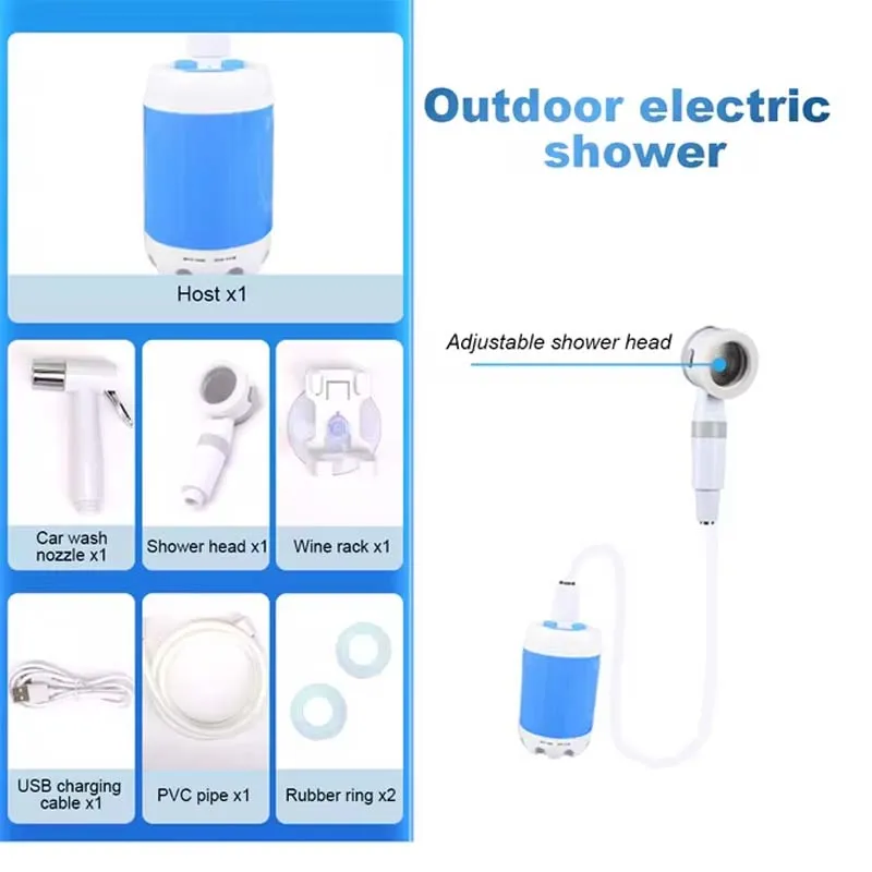 Outdoor Rechargeable Electric Shower: High-Pressure, Portable Comfort