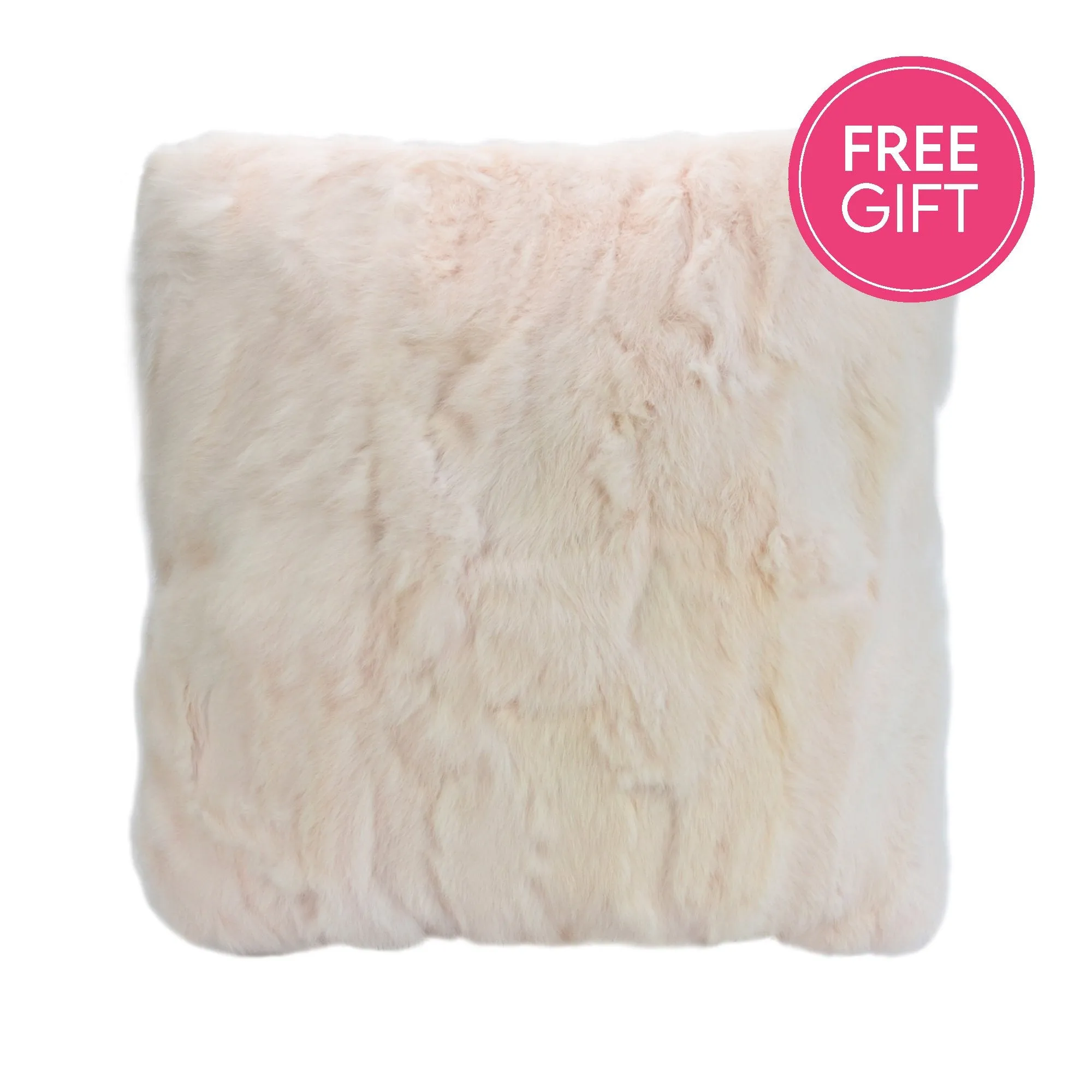 Rabbit Fur Cushion - Quartz