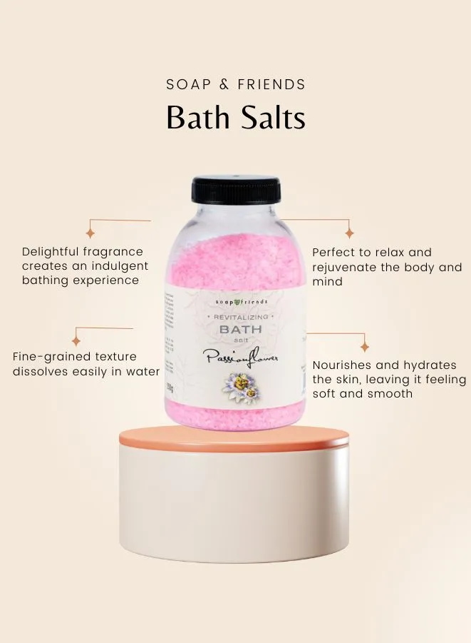 Soap&Friends Exotic Passion Flower Bath Salt for Youthful Skin Rejuvenation 500g