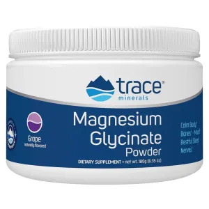 Trace Minerals Magnesium Glycinate - Grape Powder 180 gram (6.35 oz) Powder