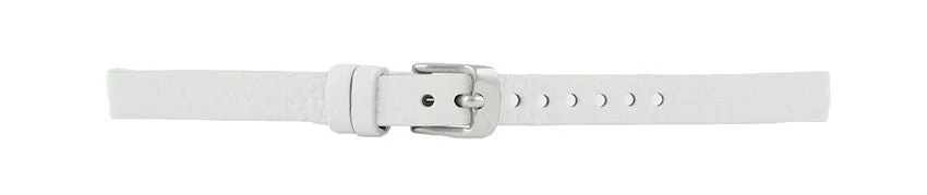 White Smooth Leather Watch Band 10mm 175735