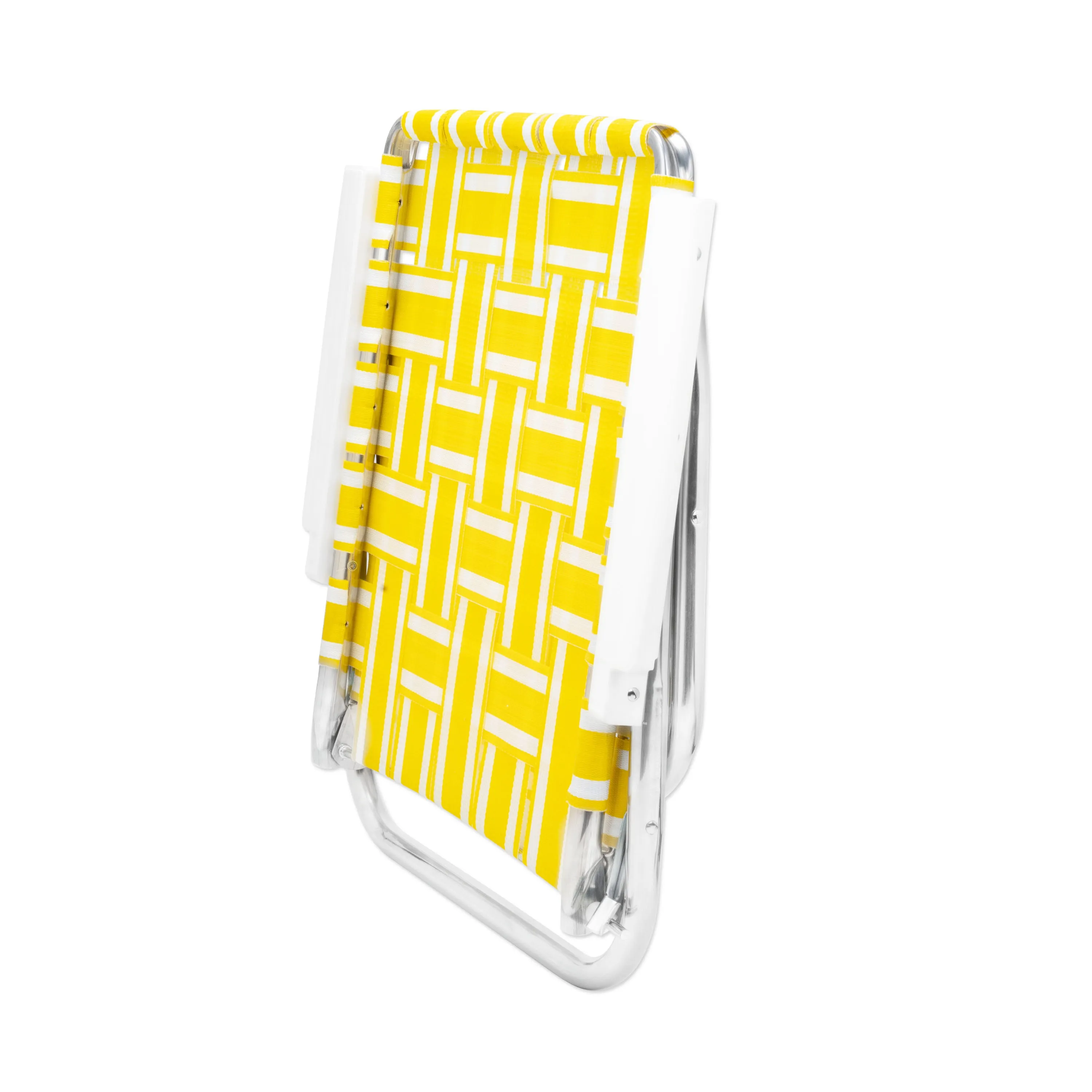 Yellow and White Stripe Beach Chair